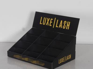 Custom black counter cardboard display